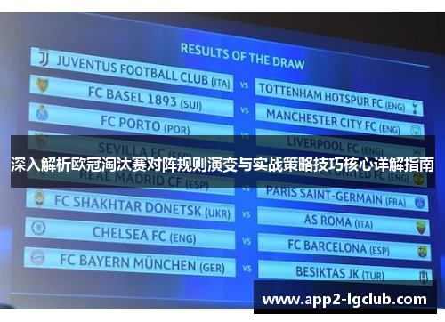 深入解析欧冠淘汰赛对阵规则演变与实战策略技巧核心详解指南